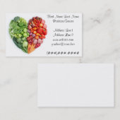 Carte De Visite Coeur végétarien (Devant / Derrière)