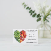 Carte De Visite Coeur végétarien (Debout devant)