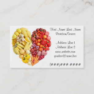 Carte De Visite Coeur végétarien