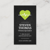 Carte De Visite Coeur vert (Devant)