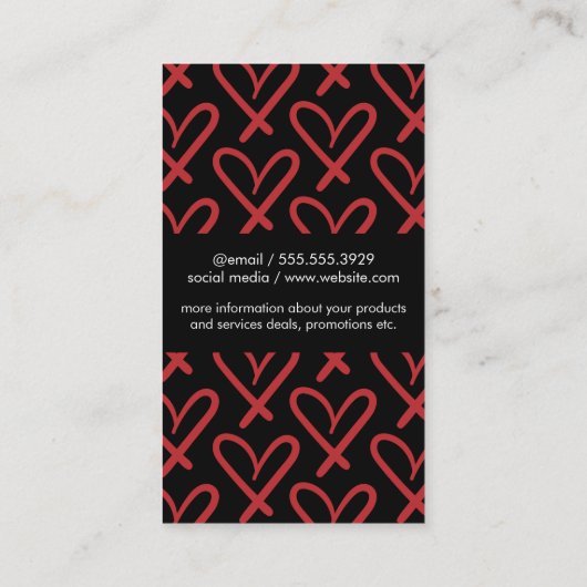 Carte De Visite Coeurs (Dos)