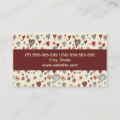 CARTE DE VISITE COEURS (Dos)