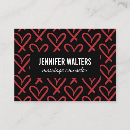 Carte De Visite Coeurs (Devant)