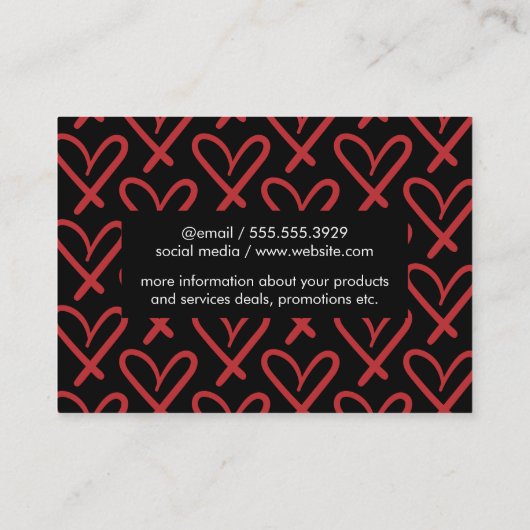 Carte De Visite Coeurs (Dos)