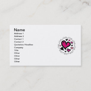 Carte De Visite Coeurs Amour Amour Amour