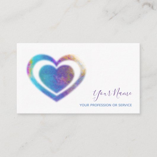 Carte De Visite Coeurs arc-en-ciel coaching en santé mentale sur b (Devant)