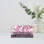 Carte De Visite Coeurs beaux élégants rectangles semi-transparents (Debout devant)