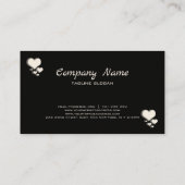 Carte De Visite Coeurs blancs (Dos)