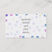 Carte De Visite Coeurs bonbons colorés Pastel (Dos)