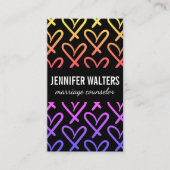 Carte De Visite Cœurs | Coloré (Devant)