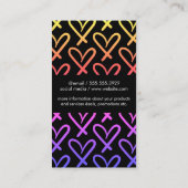 Carte De Visite Cœurs | Coloré (Dos)