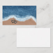 Carte De Visite Cœurs dans le Sable (Devant / Derrière)