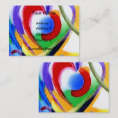 Carte De Visite Coeurs de couleur de Digitals (Devant / Derrière)