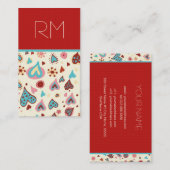 Carte De Visite Coeurs de la Saint Valentin Motif-Modèle (Devant / Derrière)