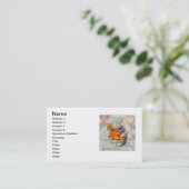 Carte De Visite Cœurs de Lapin Blanc Alice Classique (Debout devant)
