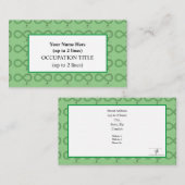 Carte De Visite Coeurs d'infinité du chasseur (Devant / Derrière)