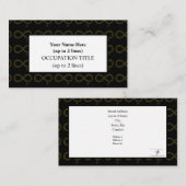 Carte De Visite Coeurs d'infinité en laiton d'or (Devant / Derrière)