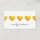 Carte De Visite Coeurs d'or mignons (Devant)