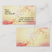 Carte De Visite Coeurs en baisse d'amour (Devant / Derrière)