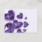 Carte De Visite Coeurs en cristal - pourpre (Dos)
