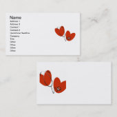 Carte De Visite Coeurs et T-shirts et cadeaux de stéthoscope (Devant / Derrière)