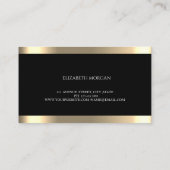 Carte De Visite Coeurs faits main Gold Stripe Noir (Dos)