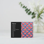 Carte De Visite Coeurs flottants en bleu (Debout devant)