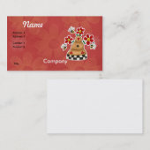 Carte De Visite Cœurs heureux N Fleurs Ruche (Devant / Derrière)
