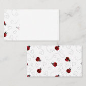 Carte De Visite Coeurs noirs de l'amant de l'insecte rouge Ladybug (Devant / Derrière)