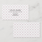 Carte De Visite Coeurs rose chic Design rose numérique (Devant / Derrière)