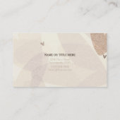 Carte De Visite Coeurs roses et taupes Moderne Chic Whimsical (Dos)