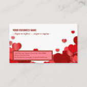 Carte De Visite  Coeurs rouges (Dos)