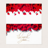 Carte De Visite Coeurs rouges élégants (Extérieur déplié)