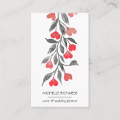 Carte De Visite Cœurs rouges| Icônes professionnelles des médias s (Devant)