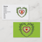 Carte de visite Coeurs shamrocks (Devant / Derrière)