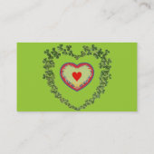 Carte de visite Coeurs shamrocks (Dos)