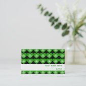 Carte De Visite Coeurs shamrocks Bande blanche noire (Debout devant)