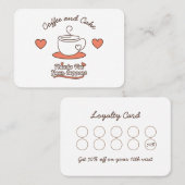 Carte De Visite Coffee and Cake Business Loyalty Card (Devant / Derrière)