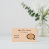 Carte De Visite Coffee Bean Connexion Orange et Brown (Debout devant)
