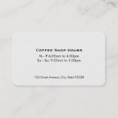 Carte De Visite Coffee Bean Pile | Coffee Cup Logo (Dos)
