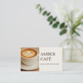 Carte De Visite Coffee Cafe Shop Restaurant Photo (Debout devant)