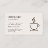 Carte De Visite Coffee Cafe Shop Restaurant Photo (Dos)