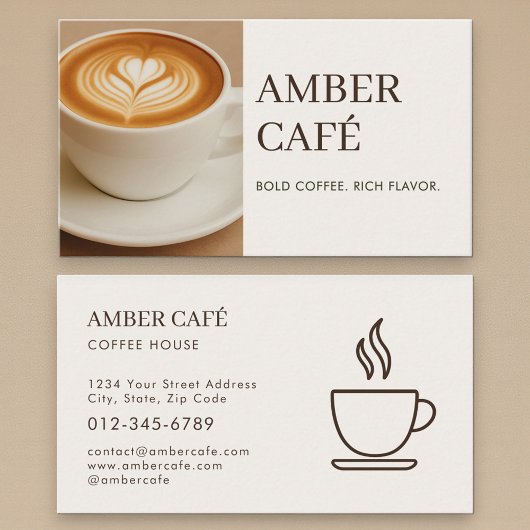 Carte De Visite Coffee Cafe Shop Restaurant Photo