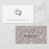 Carte De Visite Coffee Cup et Stain Punch Card (Devant / Derrière)