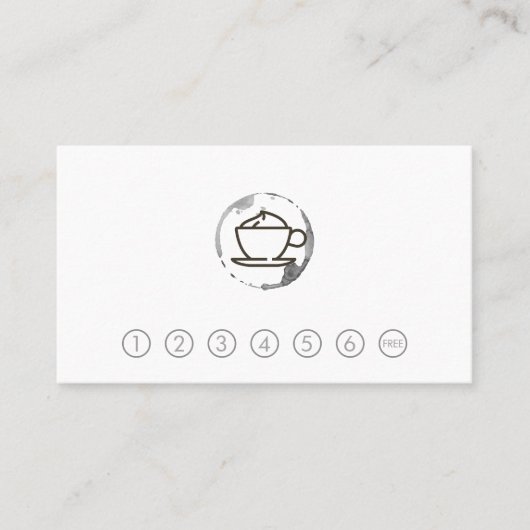 Carte De Visite Coffee Cup et Stain Punch Card (Devant)