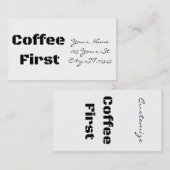 Carte De Visite Coffee First Thunder_Cove (Devant / Derrière)