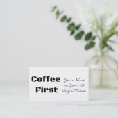 Carte De Visite Coffee First Thunder_Cove (Debout devant)