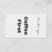 Carte De Visite Coffee First Thunder_Cove (Dos)