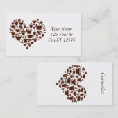 Carte De Visite Coffee Lover Heart Thunder_Cove (Devant / Derrière)