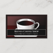 Carte De Visite Coffee Shop Cafe Business Card (Devant)